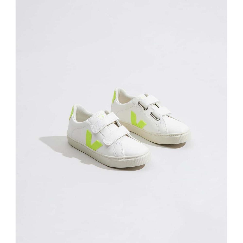 Veja ESPLAR CHROMEFREE Kids' Shoes White/Green | NZ 726GSO